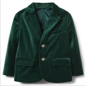 Janie and Jack green velvet blazer